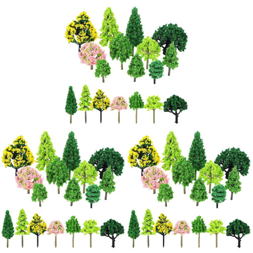 165 Pcs Mixed Mini Fake Trees For Diy Model Scenery Landscape 1