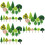 165 Pcs Mixed Mini Fake Trees For Diy Model Scenery Landscape 5