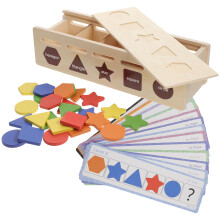 3 Sets Children Matching Sensory Toy Wooden Shape Sorter