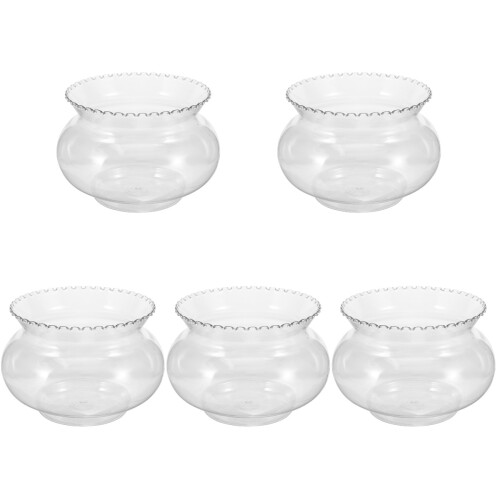 5Pcs Clear Betta Fish Tank For Goldfish Desktop Aquarium 2