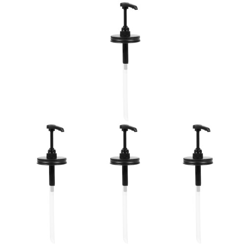 4Pcs Black Syrup Pump for Restaurant Use Bottle Dispenser 2