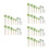 87 Pcs Plastic Palm Tree Miniatures For Diy Sand Table Diorama 4