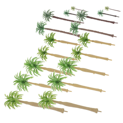87 Pcs Plastic Palm Tree Miniatures For Diy Sand Table Diorama 2