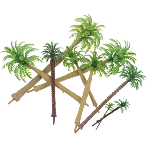 87 Pcs Plastic Palm Tree Miniatures For Diy Sand Table Diorama 1