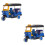 2Pcs Thailand Tricycle Model Pull Back Simulation Alloy Tricycle 5