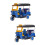 2Pcs Thailand Tricycle Model Pull Back Simulation Alloy Tricycle 6