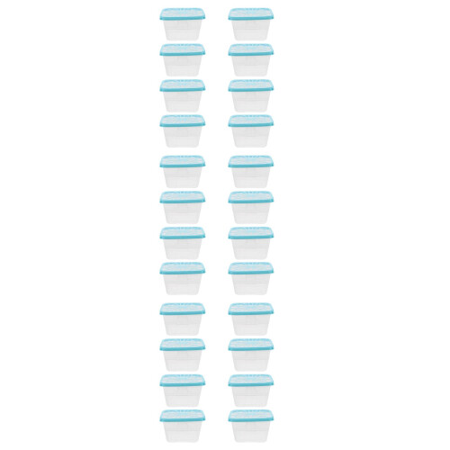 24Pcs Sky-Blue Plastic Refillable Moisture Absorber Box Leakproof Case 2