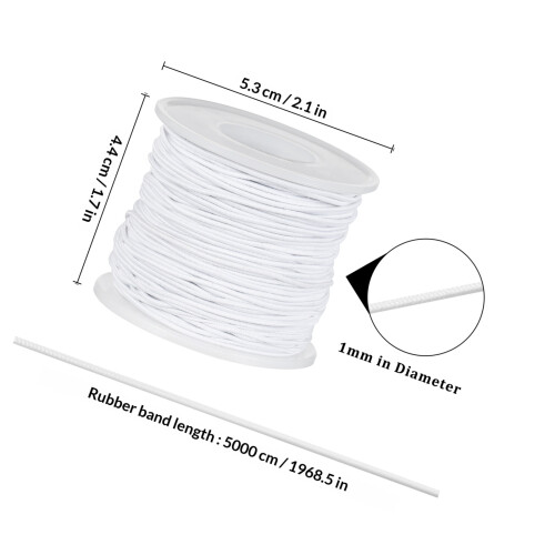 1Rouleauruban Élastique Durable Avec Enrouleur Pour DIY 1