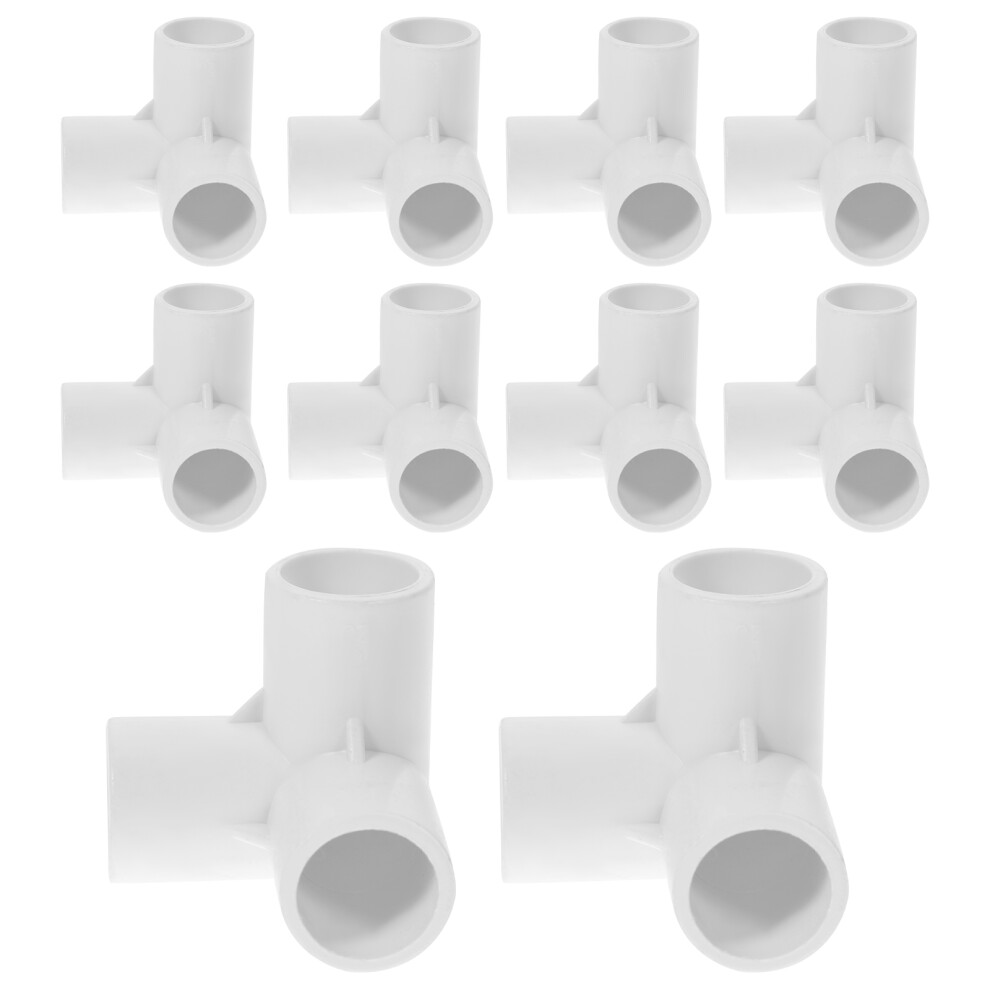 20 Pcs Water Pipe Elbow Pvc Bent Tube Right Angle White 3364257123132