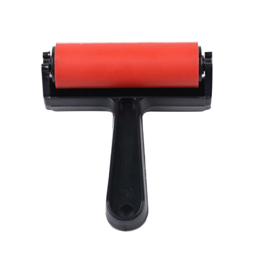 3Pcs Red Painting Rollers Handy Rolling Wheel Glue Ink Stamping Tools