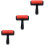 3Pcs Red Painting Rollers Handy Rolling Wheel Glue Ink Stamping Tools 5
