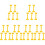 30Pcs Multifunctional Yellow Plastic Clips for Artists and Easels 6