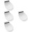 4Pcs Silver Cake Plate Lifter Baking Serving Tray Rust-Resistant 7