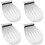 4Pcs Silver Cake Plate Lifter Baking Serving Tray Rust-Resistant 5