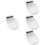 4Pcs Silver Cake Plate Lifter Baking Serving Tray Rust-Resistant 6