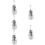 5Sets Balancing Iron Labs Slotted Silver Slotted Weight Set 11