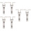 6Pcs Durable Silver Ceiling Hooks Sturdy Fan and Hammock Fixing Hooks 8