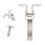 6Pcs Durable Silver Ceiling Hooks Sturdy Fan and Hammock Fixing Hooks 11