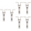 6Pcs Durable Silver Ceiling Hooks Sturdy Fan and Hammock Fixing Hooks 7