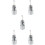 5Sets Balancing Iron Labs Slotted Silver Slotted Weight Set 8