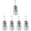 5Sets Balancing Iron Labs Slotted Silver Slotted Weight Set 5