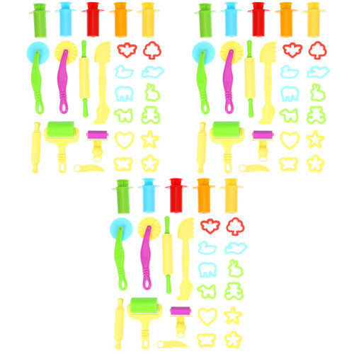 60 Pcs  Smart Dough Tools Kit With 5pcs Extruder Tools (Random Color) 2