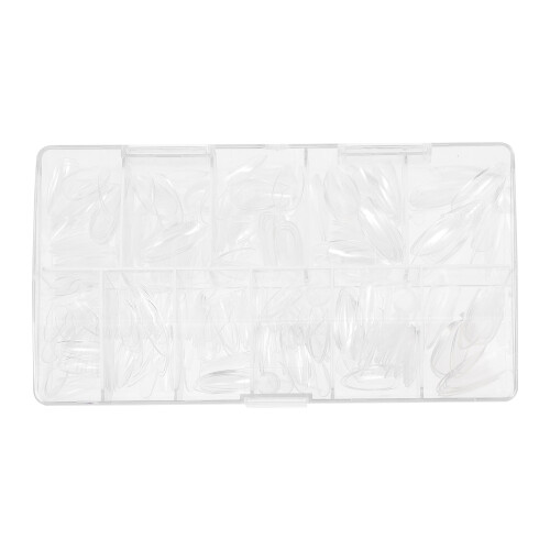 2500 Pcs Clear False Nails Full Cover Almond Tips