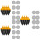 3 Sets 4pcs With Lights Induction 7
