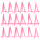 90Pcs Sturdy Pink Plastic Triangle Frame Easel Tabletop Photo Holder 1