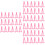 90Pcs Sturdy Pink Plastic Triangle Frame Easel Tabletop Photo Holder 6