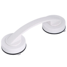 3Pcs White Shower Grab Bars Suction Cup Punch Free Support Handles
