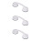3Pcs White Shower Grab Bars Suction Cup Punch Free Support Handles 8