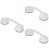 3Pcs White Shower Grab Bars Suction Cup Punch Free Support Handles 6