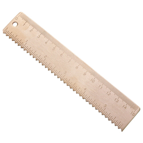 3Pcs Brass Rectangular Student Rulers Measurement Tools for School Use