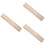 3Pcs Brass Rectangular Student Rulers Measurement Tools for School Use 6