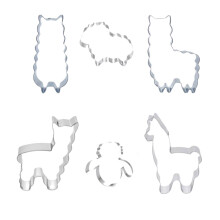 12 Pcs Stainless Steel Cookie Diy Biscuit Mould Baking Tools Alpaca