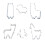 12 Pcs Stainless Steel Cookie Diy Biscuit Mould Baking Tools Alpaca 1