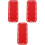 3Pcs Red PU Bag Bottom Base Durable Crochet Bottom Shaper Pad 3
