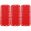 3Pcs Red PU Bag Bottom Base Durable Crochet Bottom Shaper Pad 4