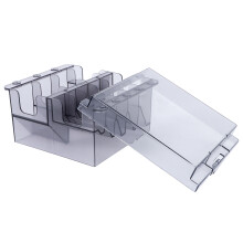 3Pcs Grey Desktop Plastic Storage Box Comb Case for Hairdressing