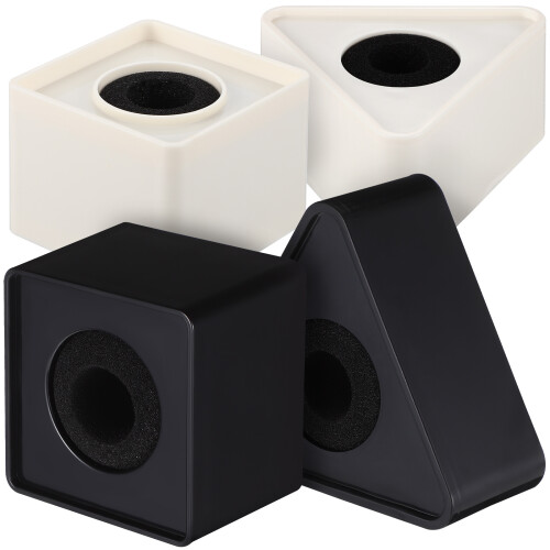 2Sets ABS En Kubusvormige Microfoon Logo Vlaggen Stations