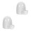 2Pcs White Pet Automatic Feeder for Small Cats Rabbits Hamsters 6