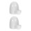 2Pcs White Pet Automatic Feeder for Small Cats Rabbits Hamsters 3
