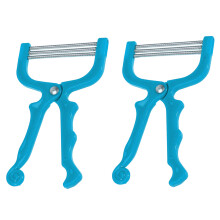 3Sets Praktische Blauw Gezichts Epilator Handmatige Haarverwijderaar
