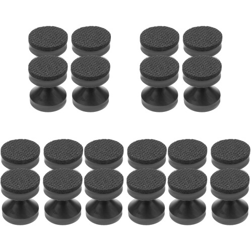 20Pcs Adjustable Black Bed Headboard Stoppers for Wall Noise Reduction 1