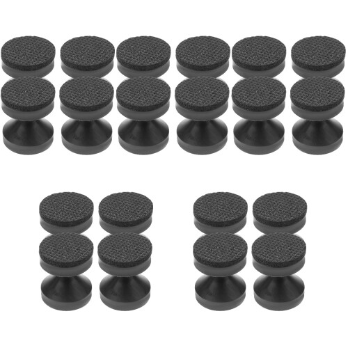 20Pcs Adjustable Black Bed Headboard Stoppers for Wall Noise Reduction 2
