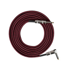 3Stk Professionelles Gitarren-Audiokabel Rot Mit Geflochtenem Mantel