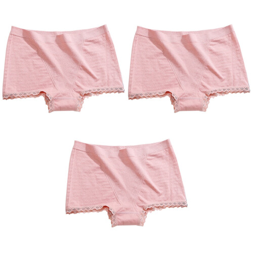 3St Roze Dames Briefs Midden Taille Elastisch Ademend Materiaal 2