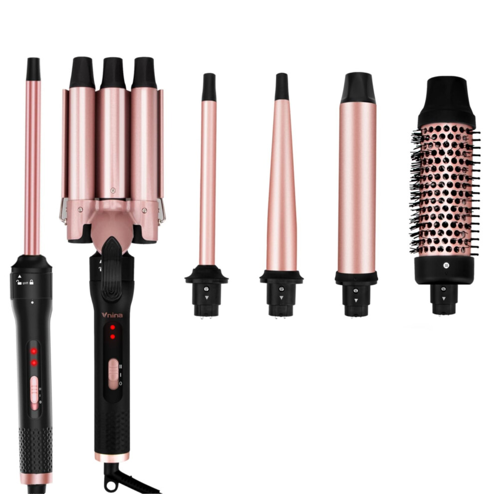 1/2 Inch Curling Wand for Tight Bouncy Curls, Dual Voltage Ceramic Iron for Travel