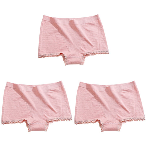 3St Roze Dames Briefs Midden Taille Elastisch Ademend Materiaal 1